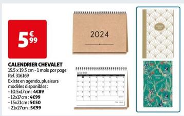 Calendrier Chevalet