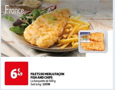 filets de merlufacon fish and chips