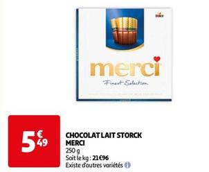 merci - chocolat lait storck