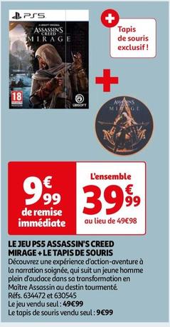 le jeu pS5 assassin's creed mirage + LE tapis de souris