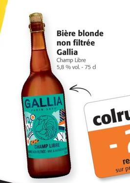 Bière blonde non filtrée