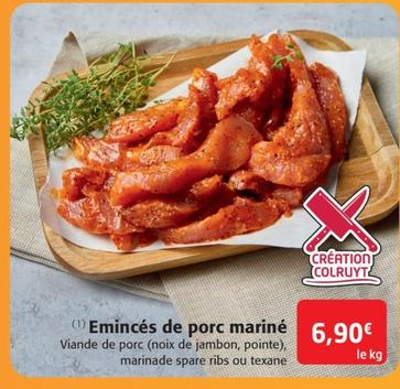 Emincés de porc mariné