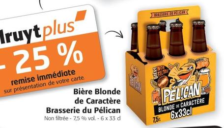 Brasserie du Pélican Bière Blonde de Caractère