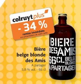 Bière des Amis - belge blonde