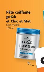 Got2b - Pate Coiffante Et Chice Et Mat