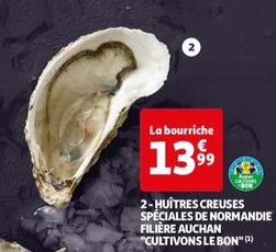 Huitres Creuses Speciales De Normandie Filiere Auchan "Cultivons Le Bon"