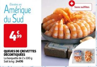 Queues De Crevettes Decortiquees