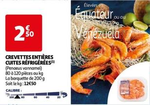 Crevettes Entieres Cuites Refrigerees