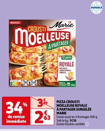 PIZZA CROUSTI MOELLEUSE ROYALE À PARTAGER SURGELÉE