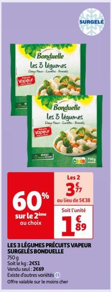 LES 3 LÉGUMES PRÉCUITS VAPEUR SURGELES