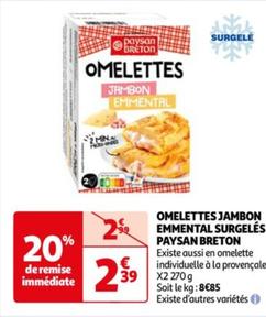 paysan breton - omelettes jambon emmental surgelés