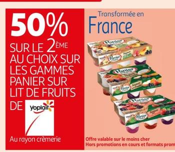 Gammes panier sur lit de fruits