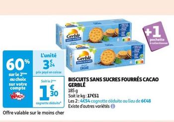 BISCUITS SANS SUCRES FOURRÉS CACAO