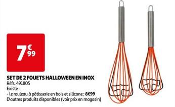 Set De 2 Fouets Halloween En Inox