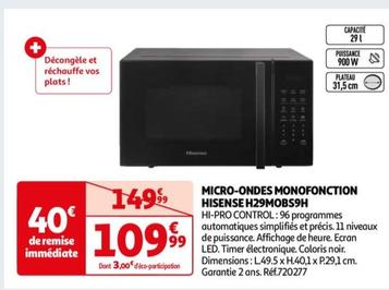 micro-ondes monofonction h29mobs9h