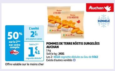 Auchan - Pommes De Terre Rostis Surgelees