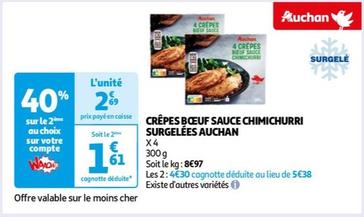 Auchan - Crepes Boeuf Sauce Chimichurri Surgelees