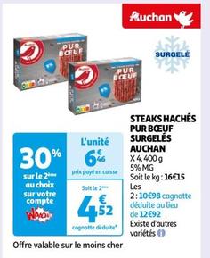 Auchan - Steaks Haches Pur Boeuf Surgeles