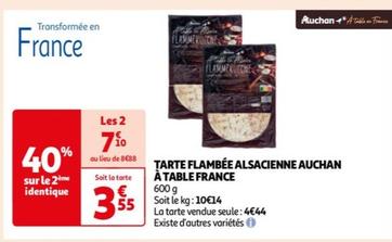 auchan - tarte flambee alsacienne a table france