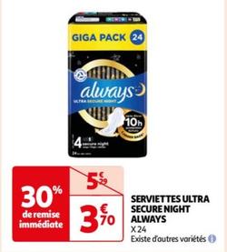 Serviettes Ultra Secure Night