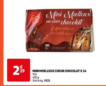 Mini Moelleux Coeur Chocolat X14