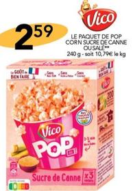 Le Paquet De Pop Corn Sucre De Canne Ou Sale