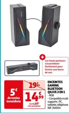 Qilive - Enceintes Gaming Bluetooh 2 En 1