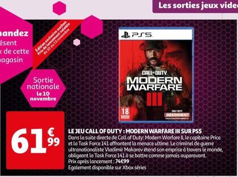 Le Jeu Call Of Duty: Modern Warfare III Sur PS5