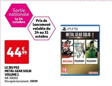 Le Jeu PS5 Metal Gear Solid Volume 1