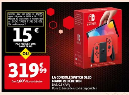nintendo switch - la console switch oled mario red edition