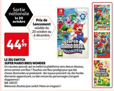 Nintendo Switch - Le Jeu Switch Super Mario Bros Wonder