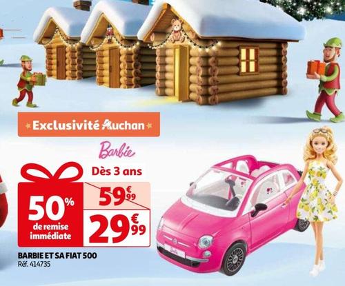 Barbie Et Sa Fiat 500 offre à 29,99€ sur Auchan