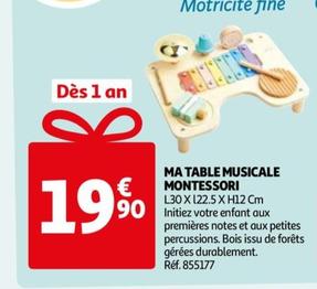 Ma Table Musicale Montessori