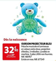 ourson projecteur bleu