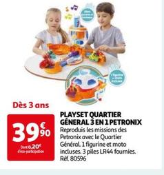 PLAYSET QUARTIER GÉNERAL 3 EN 1 PETRONIX