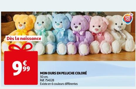 MON OURS EN PELUCHE COLORÉ