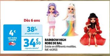 rainbow high robe de bal