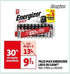 Piles Max Energizer Lr03 Ou Lr06