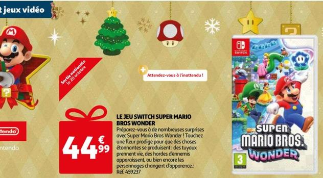 Le Jeu Switch Super Mario Bros Wonder