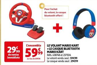 Le Volant Mario Kart +le Casque Bluetooth Mario Kart