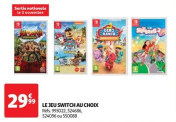 Le Jeu Switch Au Choix