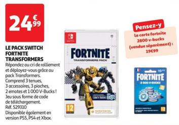 Le Pack Switch Fortnite Transformers