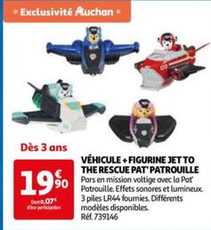 Vehicule + Figurine Jet To The Rescue Pat' Patrouille