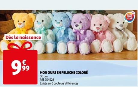 MON OURS EN PELUCHE COLORÉ