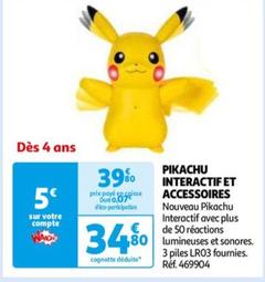 Pikachu Interactif Et Accessoires