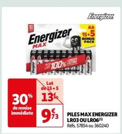 Piles Max Energizer Lr03 Ou Lr06