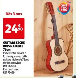 guitare sèche bois naturel 76cm