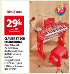 Clavier Et Son Micro Rouge