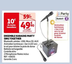 ensemble karaoke party sing together