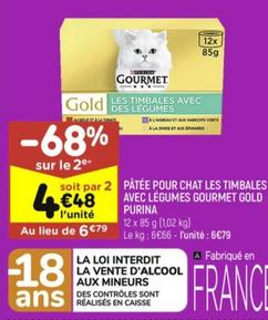Gourmet - Patee Pour Chat Les Timbales Avec Legumes Gold Purina